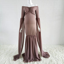 Load image into Gallery viewer, Maternity Photo Shoot Long Dress  Baby Shower  Stretchy  Dress