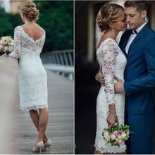 Load image into Gallery viewer, Short Lace Wedding Dress Formal Simple Bride to Be