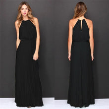 Load image into Gallery viewer, Halter Bridesmaids Maxi Dress