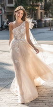 Load image into Gallery viewer, Beach Wedding Dress A Line Sleeveless Sexy Tulle Skirt - A Thrifty Bride Shop