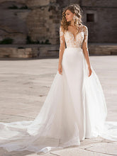 Load image into Gallery viewer, The Sales Rack-Boho Bridal Dress Elegant Lace Appliques New Design - A Thrifty Bride Shop