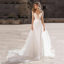 Load image into Gallery viewer, The Sales Rack-Boho Bridal Dress Elegant Lace Appliques New Design - A Thrifty Bride Shop