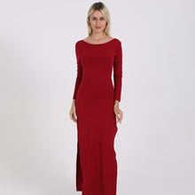Load image into Gallery viewer, Long Sleeve Elegant Party/Bridal Maxi Dress Side High Split Backless And Sexy