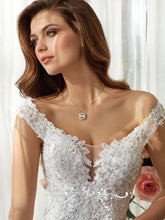 Load image into Gallery viewer, Stunning Beaded Backless Designer Lace Wedding Dress Fall /Winter - A Thrifty Bride Shop