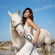 Load image into Gallery viewer, Sexy Mermaid Wedding Dress Spaghetti Straps Luxuriously Made Tulle Skirt And Low Cut Back - A Thrifty Bride Shop