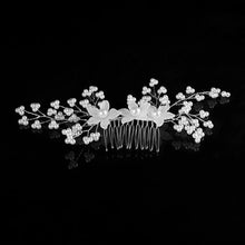 Load image into Gallery viewer, Elegant Bridal Hair Accessory Made With Faux Crystal And Pearls