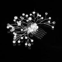 Load image into Gallery viewer, Elegant Bridal Hair Accessory Made With Faux Crystal And Pearls