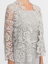 Load image into Gallery viewer, Elegant Mother of The Bride/Groom Pant Made In Chiffon And Lace