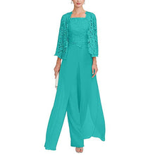Load image into Gallery viewer, Elegant Mother of The Bride/Groom Pant Made In Chiffon And Lace