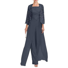 Load image into Gallery viewer, Elegant Mother of The Bride/Groom Pant Made In Chiffon And Lace