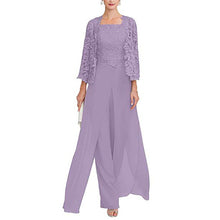 Load image into Gallery viewer, Elegant Mother of The Bride/Groom Pant Made In Chiffon And Lace