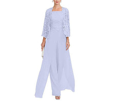 Load image into Gallery viewer, Elegant Mother of The Bride/Groom Pant Made In Chiffon And Lace