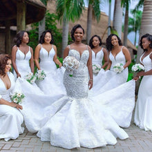 Load image into Gallery viewer, Luxury Mermaid Wedding Dress Also Available in Plus Size Handmade Beading Stunning