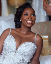 Load image into Gallery viewer, Luxury Mermaid Wedding Dress Also Available in Plus Size Handmade Beading Stunning