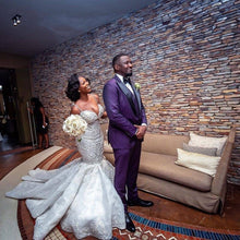 Load image into Gallery viewer, Luxury Mermaid Wedding Dress Also Available in Plus Size Handmade Beading Stunning
