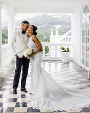 Load image into Gallery viewer, Stunning 2020 Crew Mermaid Sexy Sweep Train Bridal Dress Vintage Inspired (Exclusive Members Only)