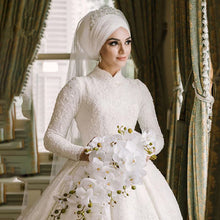 Load image into Gallery viewer, Luxury Lace High Neck Multi Cultural Ceremonial Bridal Dress Also Available In Plus Size
