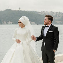 Load image into Gallery viewer, Luxury Lace High Neck Multi Cultural Ceremonial Bridal Dress Also Available In Plus Size