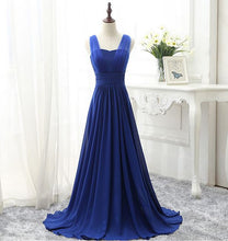 Load image into Gallery viewer, Lovely Tulle And Chiffon V neck A-line Bridesmaid Floor Length Dress