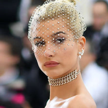Load image into Gallery viewer, Bling Diamante Hair Hoop Headband Veil Rhinestone Crystals Birdcage Veil