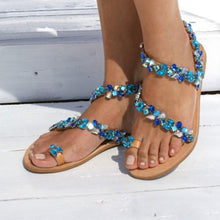 Load image into Gallery viewer, Bling Crystal Flat Sandals