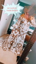 Load image into Gallery viewer, Vintage Bohemian Wedding Dress Sexy Backless With Sweep Train And Long Sleeves