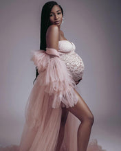 Load image into Gallery viewer, Ruffled Luxury Gown for Mother To Be Photo Shoot