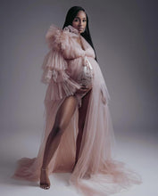 Load image into Gallery viewer, Ruffled Luxury Gown for Mother To Be Photo Shoot