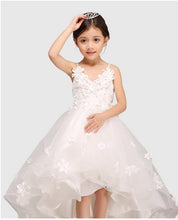 Load image into Gallery viewer, Glitz Spaghetti Straps Princess Flower Girl/Pageant Dress With Long Train - A Thrifty Bride Shop