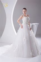 Load image into Gallery viewer, Fabulous And Flirty New Design Wedding Dress With Petals On One Shoulder Free Shipping - A Thrifty Bride Shop