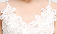 Load image into Gallery viewer, Glitz Spaghetti Straps Princess Flower Girl/Pageant Dress With Long Train - A Thrifty Bride Shop