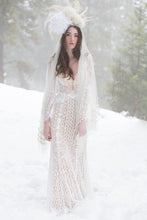 Load image into Gallery viewer, Lace Boho Wedding Dress Long Sleeves Floor Length And Backless Free Shipping - A Thrifty Bride Shop
