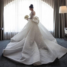 Load image into Gallery viewer, Long Sleeve Mermaid Detachable Tail And Applique Wedding Dress Free Shipping - A Thrifty Bride Shop
