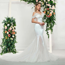 Load image into Gallery viewer, Elegant Spaghetti Straps And Beading Lace Sleeveless Wedding Dress Free Shipping - A Thrifty Bride Shop
