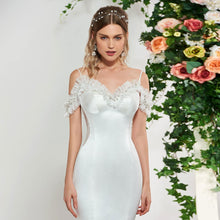 Load image into Gallery viewer, Elegant Spaghetti Straps And Beading Lace Sleeveless Wedding Dress Free Shipping - A Thrifty Bride Shop