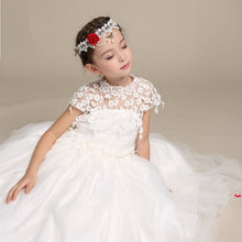 Load image into Gallery viewer, Elegant Flower Girl Dress Long Lace Princess Style - A Thrifty Bride Shop