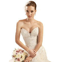 Load image into Gallery viewer, Off Shoulder Princess Wedding Dress Lace Sweetheart Corset And Puffy Ball Gown Skirt Free Shipping - A Thrifty Bride Shop