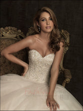 Load image into Gallery viewer, Designer Sexy Lace Beaded Champagne Ball Gown Organza Wedding Dress - A Thrifty Bride Shop