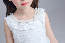 Load image into Gallery viewer, Pretty Lace Hi-Lo Flower Girl Dress Free Shipping - A Thrifty Bride Shop