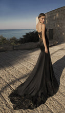 Load image into Gallery viewer, Gothic Sexy Mermaid Lace Back And  Spaghetti Straps Bridal Gown Free Shipping - A Thrifty Bride Shop
