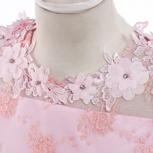 Load image into Gallery viewer, Pretty Flower Girl Dress with Applique and Taffeta fabric Free Shipping - A Thrifty Bride Shop
