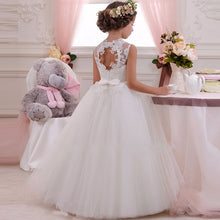 Load image into Gallery viewer, Pretty Flower Girl Dress with Applique and Taffeta fabric Free Shipping - A Thrifty Bride Shop