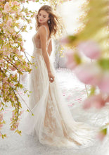 Load image into Gallery viewer, Formal Evening V Neck Long Lace A Line Dress Free Shipping - A Thrifty Bride Shop