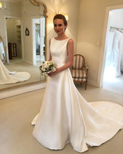 Load image into Gallery viewer, The Sales Rack-Bohemian Satin Bridal Dress With Bow Back - A Thrifty Bride Shop