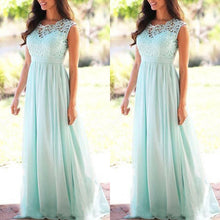 Load image into Gallery viewer, Sexy Lace And Chiffon  Backless Bridesmaid Gown/Dress - A Thrifty Bride Shop