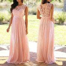 Load image into Gallery viewer, Sexy Lace And Chiffon  Backless Bridesmaid Gown/Dress - A Thrifty Bride Shop