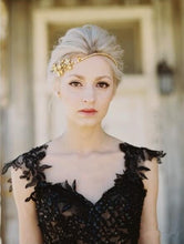 Load image into Gallery viewer, Vintage Inspired Black Bridal  Dress Features Tulle Lace Applique Sweetheart Neckline Beaded And Backless